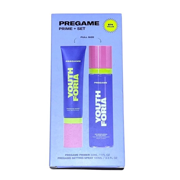 Youth Foria PreGame Bundle Primer & Setting Spray Set Full Size New in Box - Picture 4 of 8